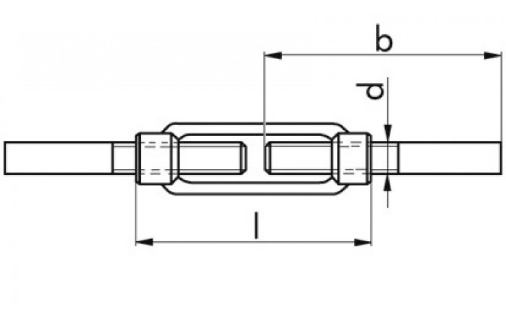 Spannschlösser M 42 DIN 1480 Stahl geschm. m. Anschweissenden u. Körper blank