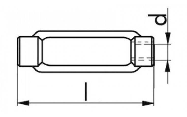 Spannschloss-Körper M12 DIN 1480 Stahl blank