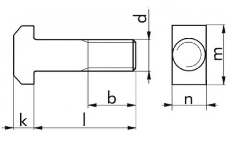 Hammerschraube DIN 186A - 8.8 - blank - M24 X 330