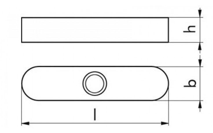 Passfeder DIN 6885C - C45+C - blank - 18 X 11 X 56