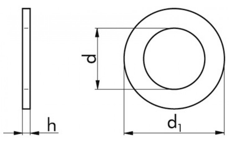 Scheibe DIN 7349 - A2 - M12=13mm
