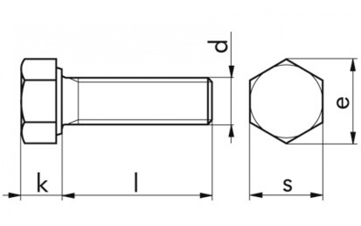 Sechskantschraube ISO 4017 - 8.8 - verzinkt blau - M10 X 130