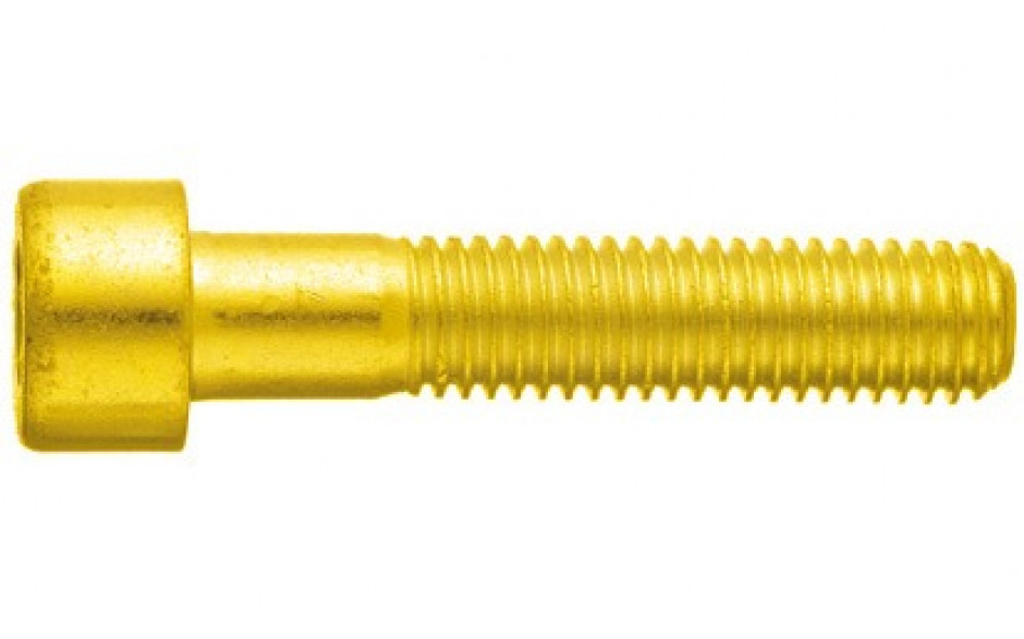 Zylinderschraube ISO 4762 - 8.8 - verzinkt gelb - M4 X 12