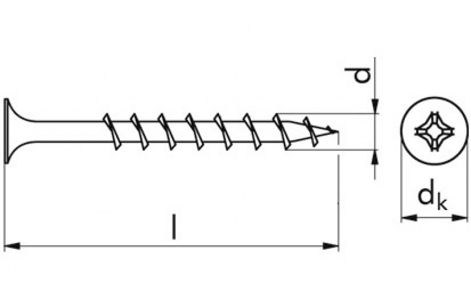 Gipsplattenschraube Einganggewinde THN - EN 14566 - phosphatiert, Klasse 48 - 4 X 75 - CE