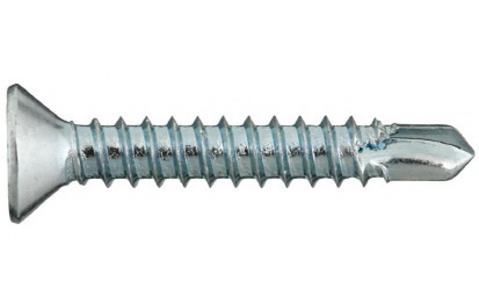 RECA sebS Bohrschraube Senkkopf ~ DIN 7504P - Stahl - verzinkt blau - 3,5 X 16 - TX10
