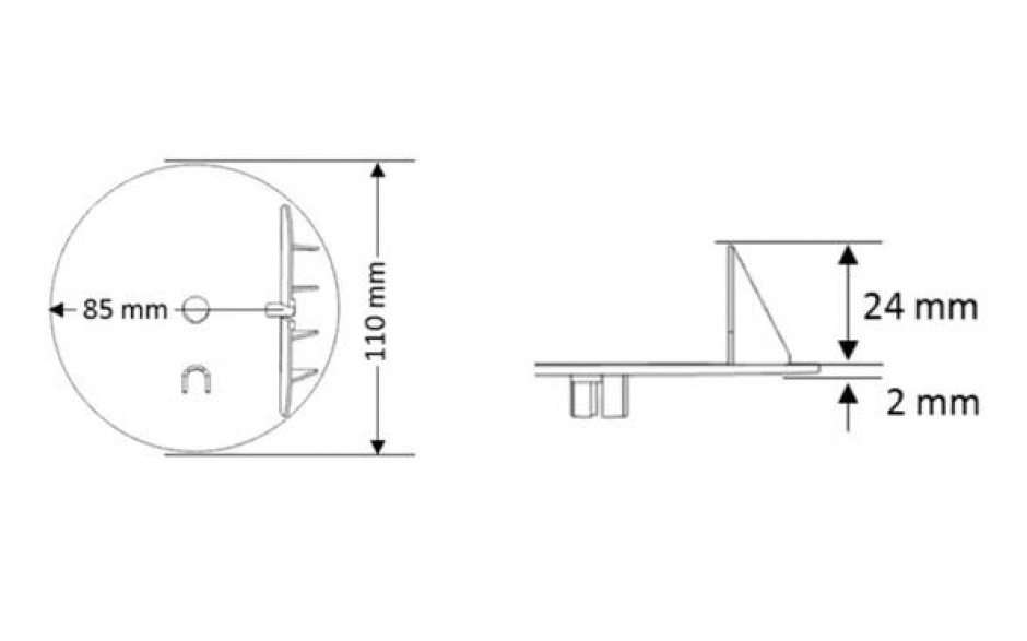 RECA TT-Terrassenfuß UNI 50 - 80 mm