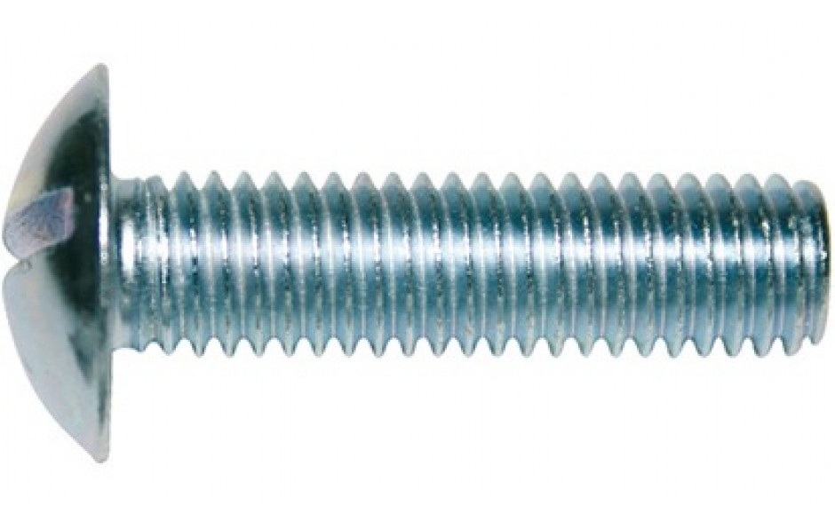 Becherschraube mit Schlitz - Stahl - verzinkt blau - M8 X 25