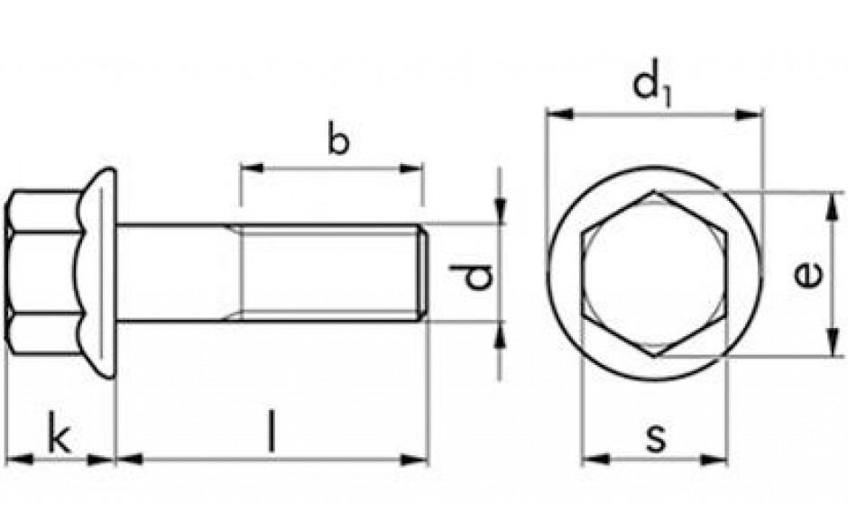 RECA Sechskant-Rippen-Schraube mit Flansch - 10.9 - Zinklamelle silber - M14 X 1,5 X 60