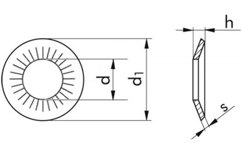 Kontaktscheibe NFE 25511 - Form S - A4 - M3=3,1mm