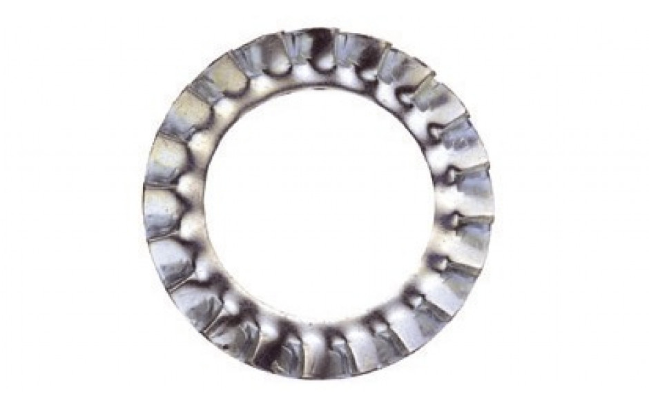 Fächerscheibe DIN 6798A - Federstahl - verzinkt blau - M22=23mm