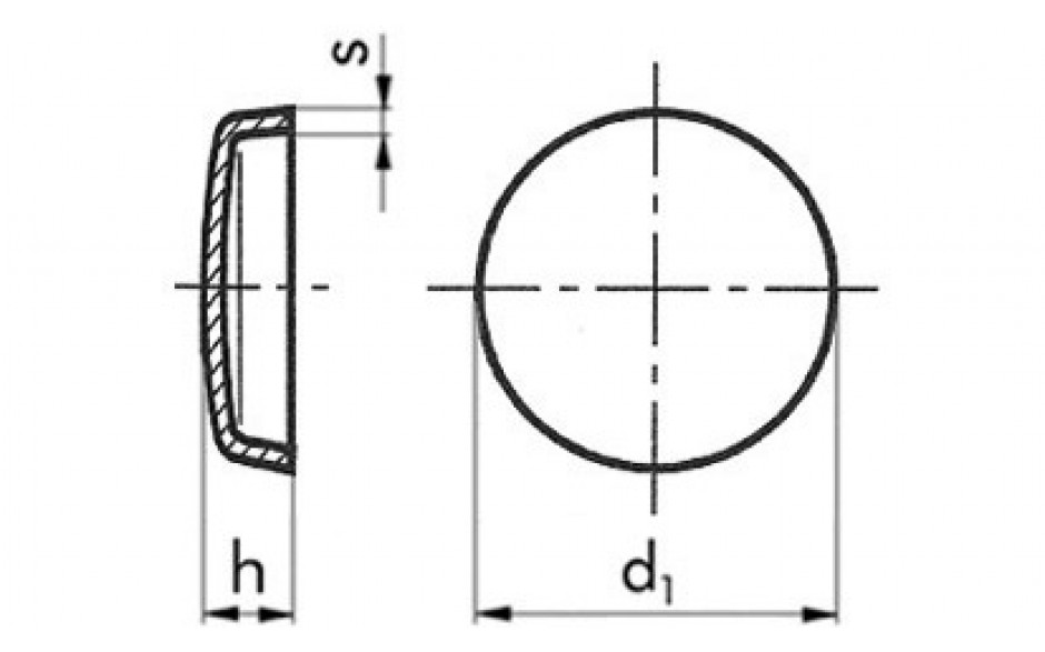 Verschlussdeckel DIN 443B - Stahl - blank - D45