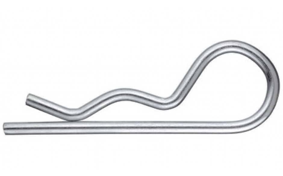 Federstecker einfach - verzinkt blau - 7mm