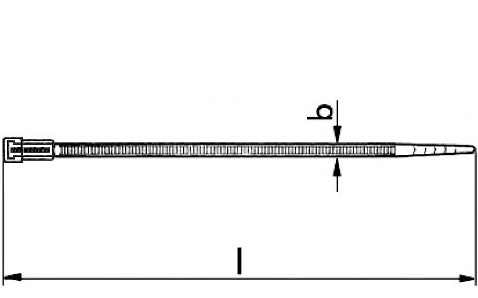 Kabelbinder - natur - lösbar - 360 X 7,5 mm (L x B)