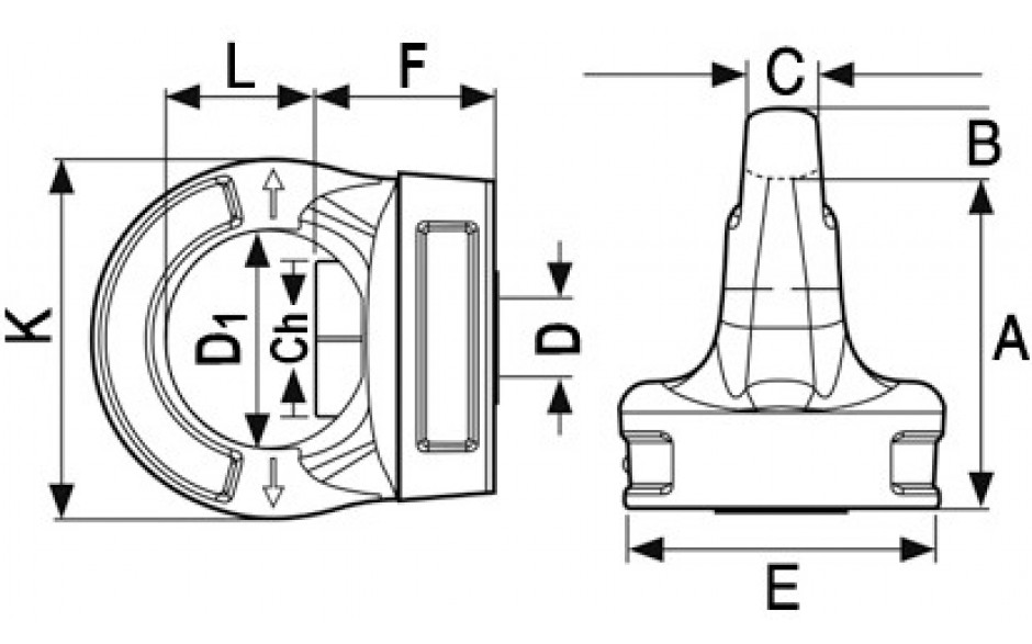 Ringmuttern drehbar M12 750kg