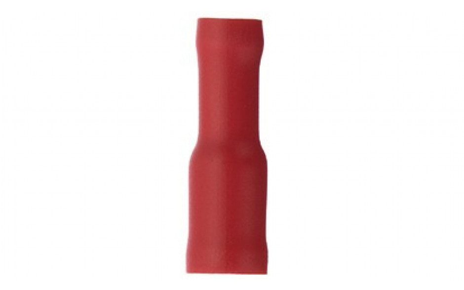 Rundsteck-Hülse 4 mm rot für Kabelquerschnitt 0,5-1 mm²
