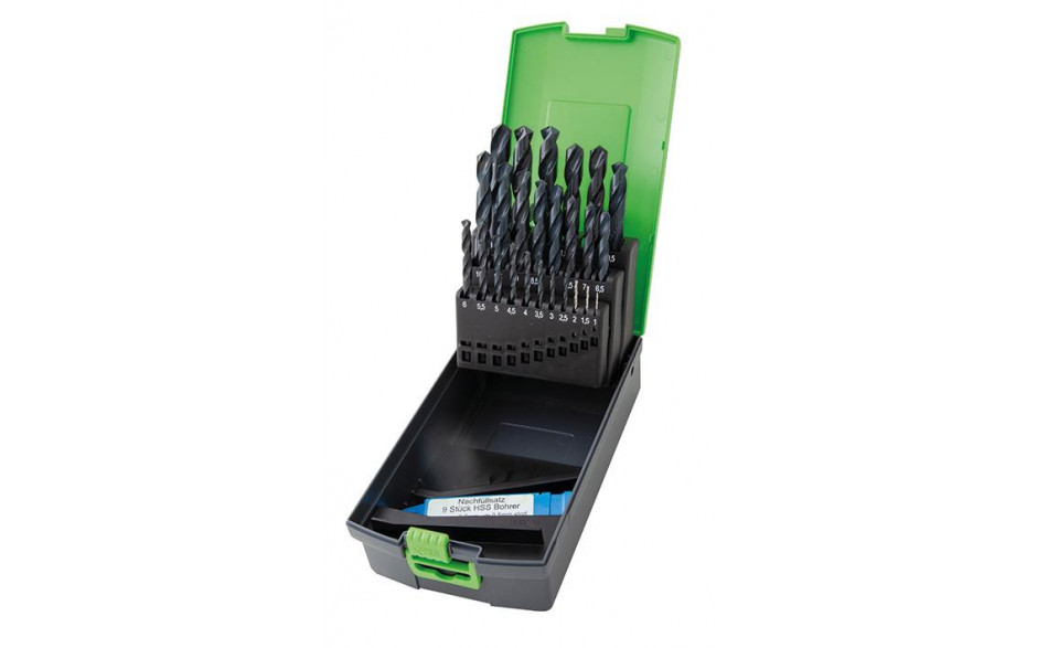 RECA Spiralbohrer Plus-Box HSS DIN 338-N + Kernbohrer Durchmesser 1 - 10,5 mm 33-teilig