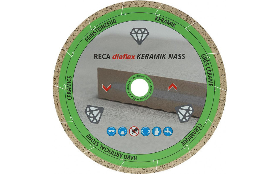RECA diaflex Diamanttrennscheibe Spezial Keramik Nassschnitt 300mm