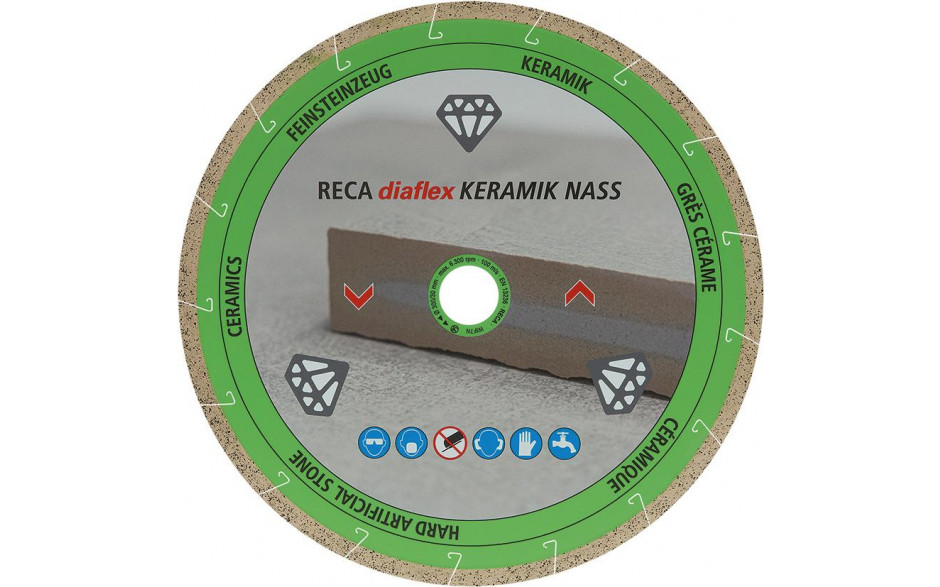 RECA diaflex Diamanttrennscheibe Spezial Keramik Nassschnitt 300mm