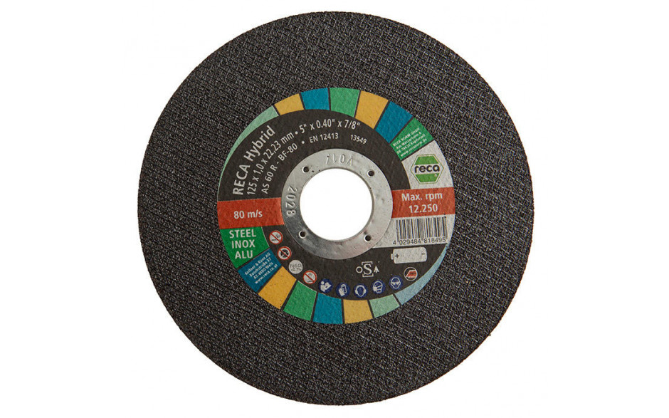 RECA Hybrid-Trennscheibe gerade Durchmesser 125 mm Stärke 1,0 mm Bohrung 22,23 mm