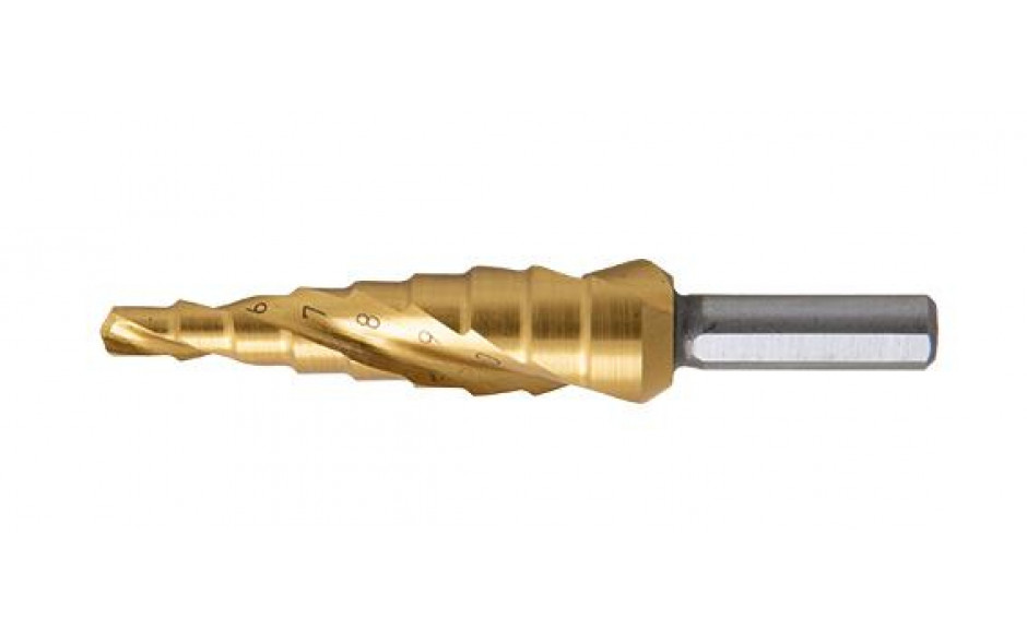 RECA Stufenbohrer HSS-TIN beschichtet Größe 0/9 4-12 mm