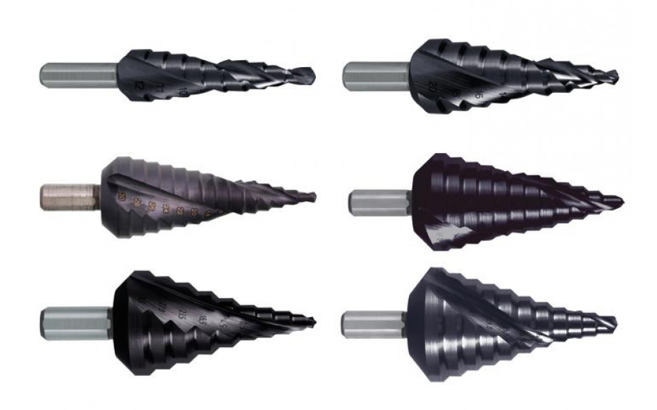 RECA Stufenbohrer HSS/TiAlN Größe 14 Ø 5,3 - 30,5 mm