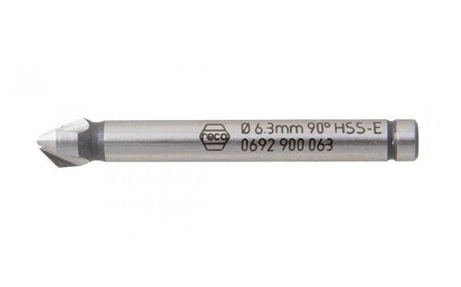 RECA Kegelsenker 3-Schneiden 90 Grad HSS Co5 6,3 mm
