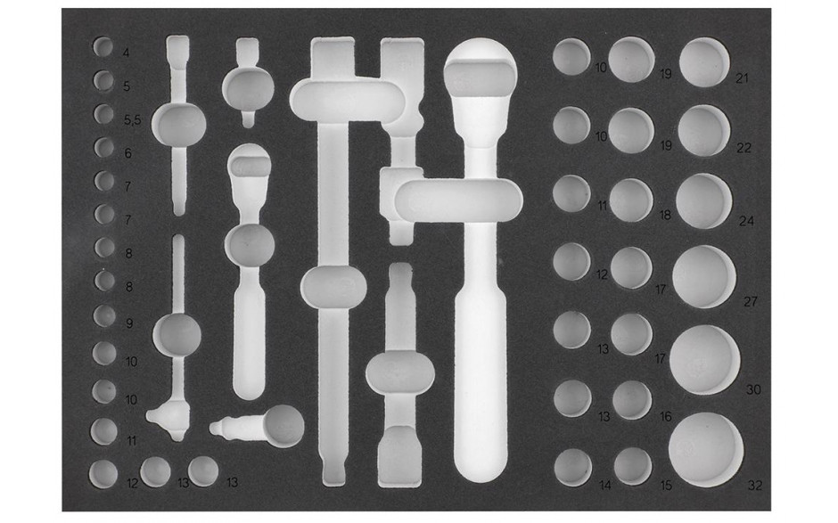 RECA Inlett 1/2 mit Laserung Steckschlüssel-Satz 1/4" & 1/2" 45-teilig