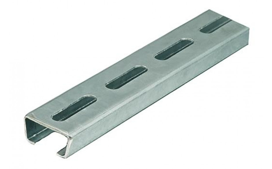 C-Profilschiene bandverzinkt gelocht 2000 x 20 x 8 mm Schlitzweite 11 mm