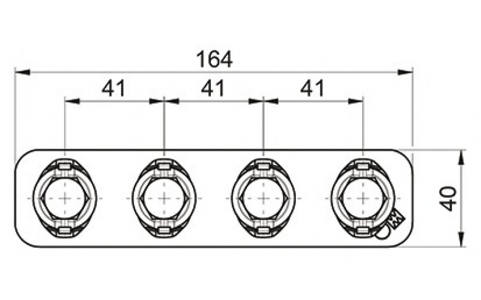 recamo Zahnschienen-Schienenverbinder - Stahl - verzinkt - vormontiert - Typ 41 - 164 mm