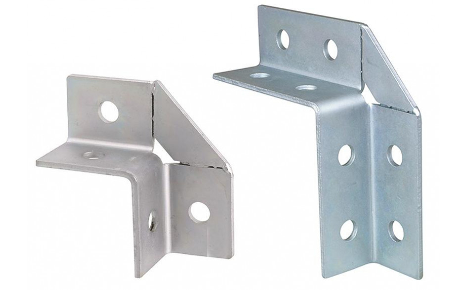 recamo Zahnschienen-Winkelverbinder - Stahl - verzinkt - Typ 41 - 90° 2D - 105 X 105