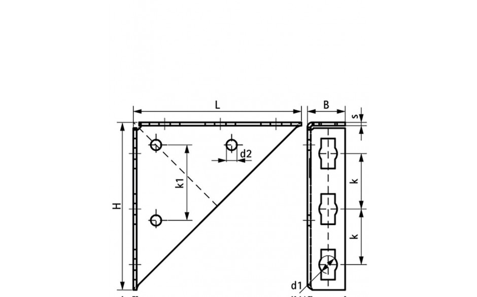 recamo-ZS-Push-Winkelkonsole - Stahl - verzinkt - Typ 41 - 200 X 200
