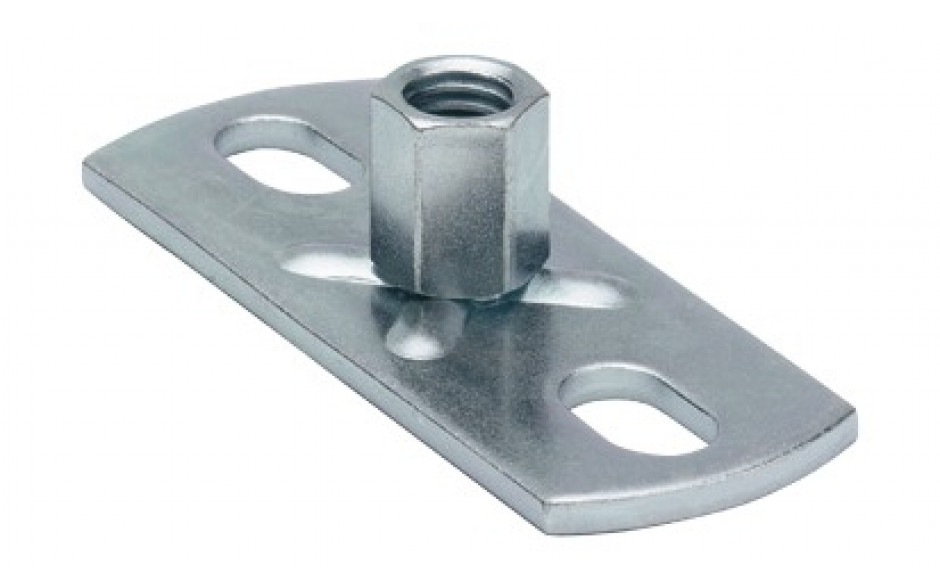 recamo Grundplatte - Stahl - verzinkt - 80 X 30 X 3 - M 10