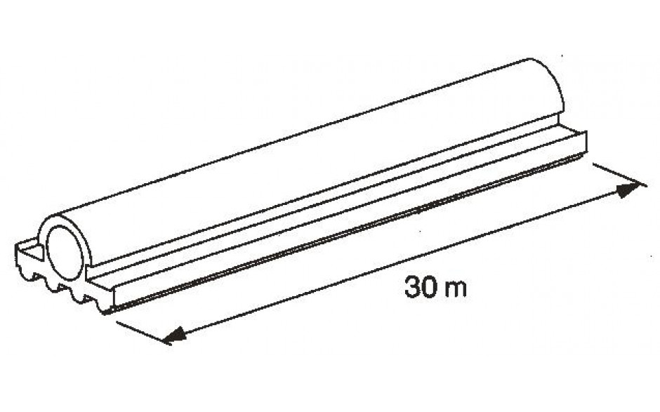 recamo Zahnschienen-Gummieinlage - EPDM - schwarz - Typ 41 - Rolle 30m