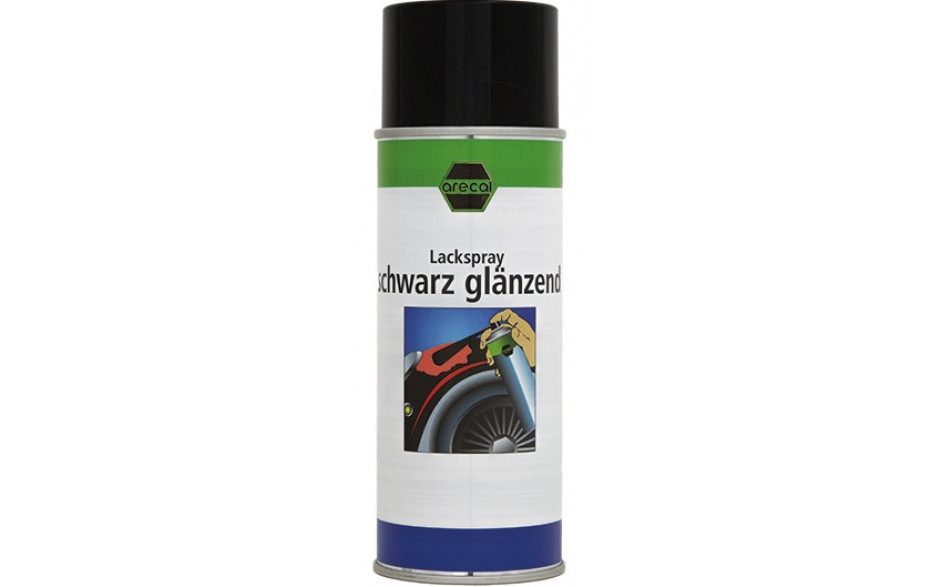RECA arecal Lack Spray schwarz glänzend 400 ml