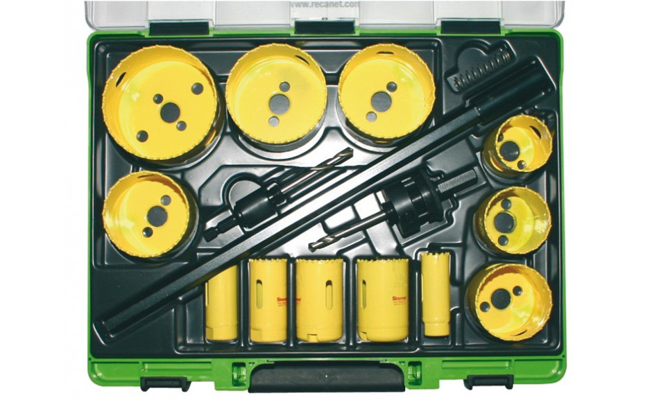 RECA Sortiment - Zylindersägen gelb HSS - BiMetall - 16-teilig