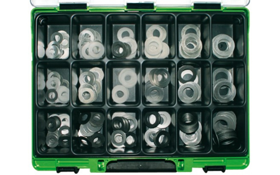 RECA Sortiment - Ausgleichsscheiben - Stahl - blank - 450-teilig