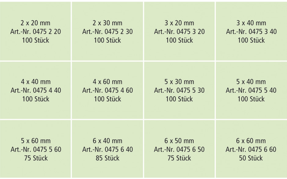 RECA Sortiment - ISO 8752 - Federstahl - blank - Ø2-6 - 1085-teilig