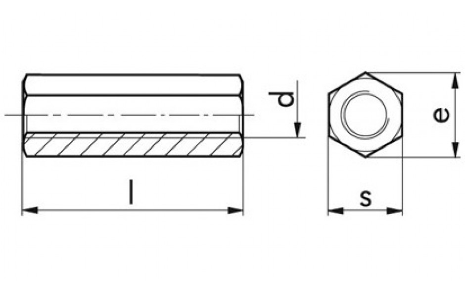 Sechskantmutter DIN 6334 - Stahl - verzinkt blau - M10 - RECA Premium Box - RECA