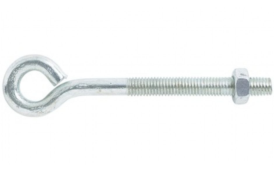 Spannschrauben mit Öse und Mutter, M6 x 150 Stahl verzinkt