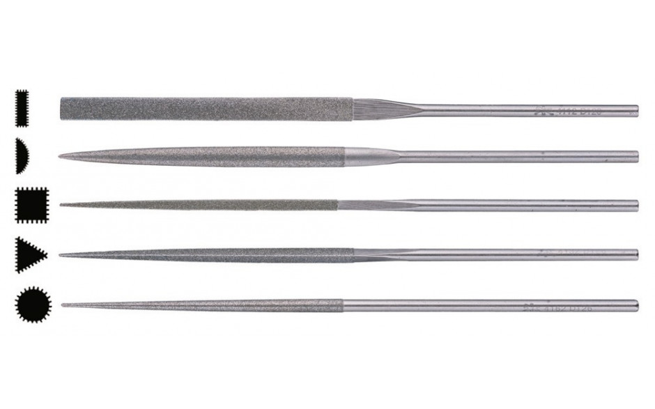 Diamant-Nadelfeile 140 mm D 126 halbrund