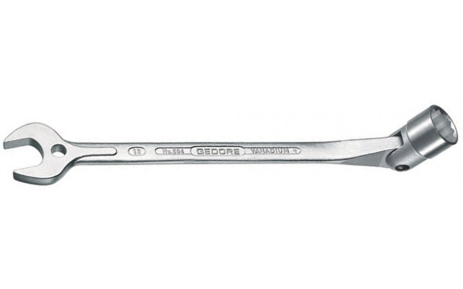 Maul-Steckschlüssel mit beweglichen Steckschlüsselende GEDORE 534 Sw 16 mm