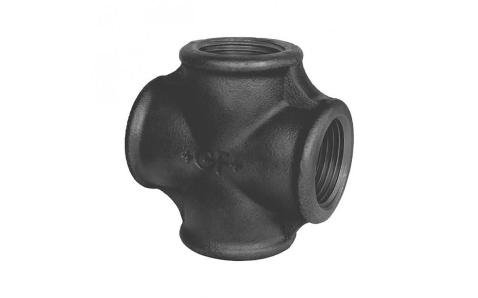 Fig. 180 - Kreuz - Temperguß - blank - 1/2 Zoll ( +GF+ )