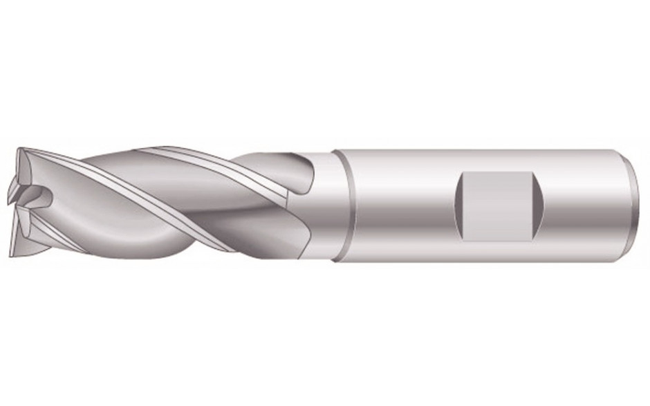 Schaftfräser DIN 844K-N HSS-E-Co8 Zylinderschaft Weldon-Aufnahme Durchmesser 12 mm