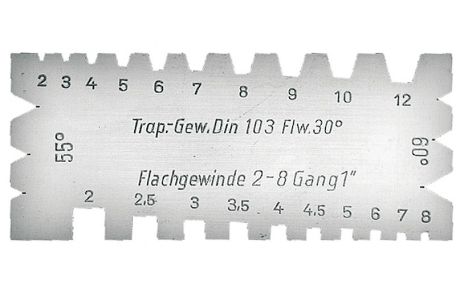 Kombinierte Dreh- Gewindestahllehre für Spitz- und Trapezgewinde