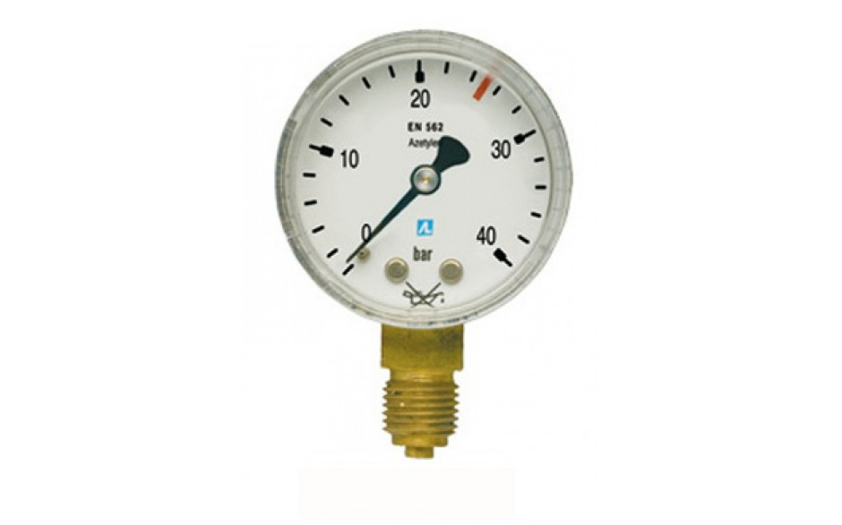 AGA Inhaltsmanometer für Azetylen 40 bar