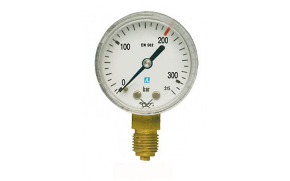 AGA Inhaltsmanometer für Sauerstoff 315 bar