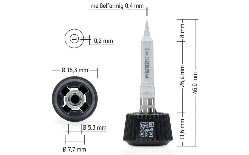 Lötspitze MK2 Ersa meißelförmig 0,4mm