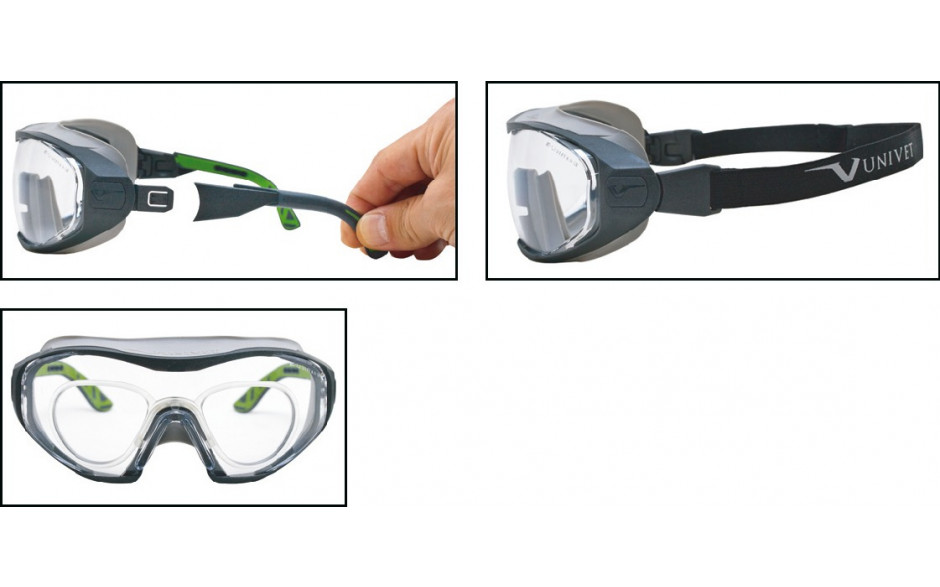 UNIVET Schutzbrille 6X1, Klar