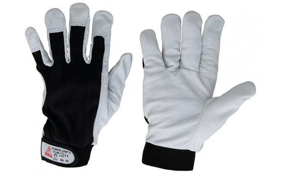 Montagehandschuh Power Grip II mit Klettverschluß Schwarz Gr. 10