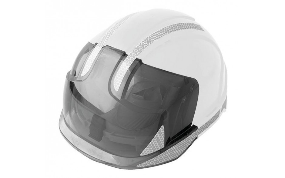 Schutzhelm JSP EVO®VISTASHIELD weiß und Reflexstreifen